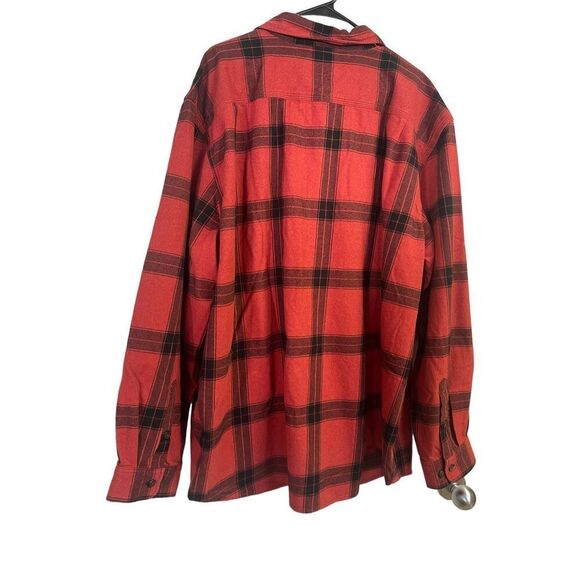 Carhartt Men's Red Black Plaid Loose Fit Flannel Button Down Shirt Size 2XL NWT - Picture 8 of 11